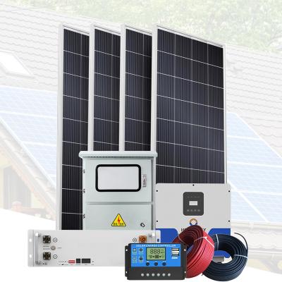 China Home HOT SALE Solar Power Hybrid Off Grid Solar System 10 kw 20kw 30kw 40kw 50kw Solar Panel System for sale