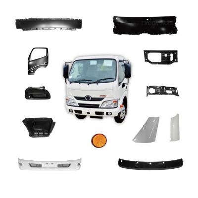 China Steel / stainless steel FOR pro hino truck spare parts ranger Dutro Dutro300 truck body parts for hino lamp bumper door shell for sale