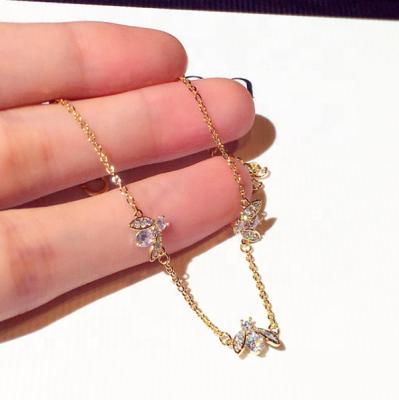 China New Arrival Designer Fashion Luminous Rhinestone Fashionable Smart Charm Bracelets Small Fashion Cute Fashion Bangle Bee Bangle Jewelry Women S00317 for sale