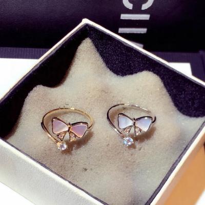 China New Fashion Design Euramerican Design Wedding Butterfly Rings Smart Trendy Rhinestone Adjustable Round Circle Rings Jewelry WomenR00197 for sale