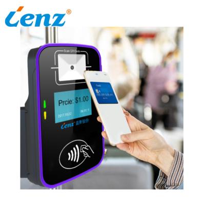 China Smart Card Reader with Advertising Cardboard Validator 4 inch TFT LCD in Gps 4g qr code nfc payment public transport for sale