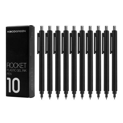 China Normal KACO ROCKET Retractable Gel Ink Pens 0.5mm Fine Point Black Color Barrel with Black Ink for sale