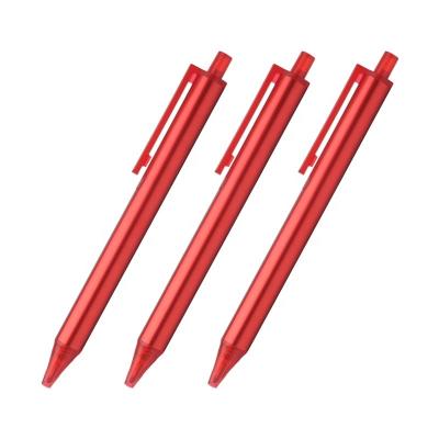 China Normal KACO TUBE Red Color Barrel Retractable Gel Ink Pens 0.5mm Fine Point Red, Black Ink for sale