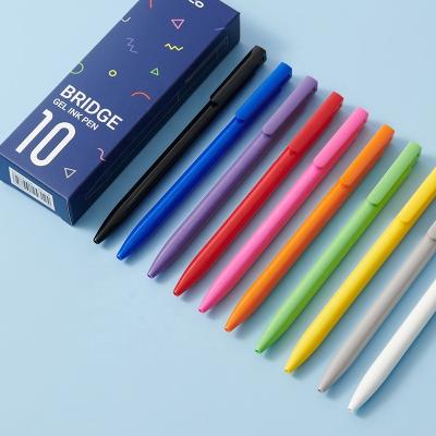 China Normal KACO BRIDGE Retractable Gel Ink Pens 0.5mm Fine Point 10 Color for sale