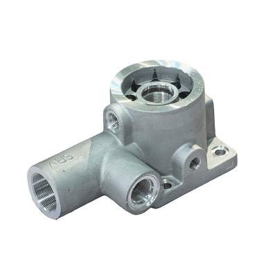 China Custom Aluminum Industry Parts OEM ODM Factory Precision Casting Part With Plastic Powder Spray Spray Surface Treatment for sale