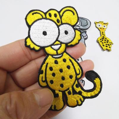 China Tiger Animal Logo 100% Serviceable Embroidered Custom Machine Embroidery Patches And Badges With Iron On for sale