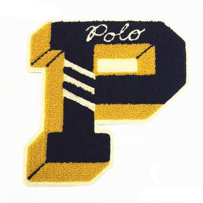 China Sustainable Chenille Patches Iron On Letter Embroidery Patch Custom for sale