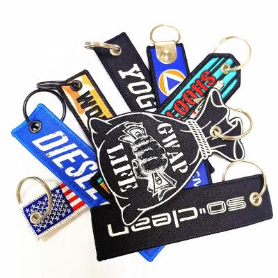 China Eco - Friendly Cheap Custom Embroidered Key Chain , Wholesale Embroidery Key Chain for sale