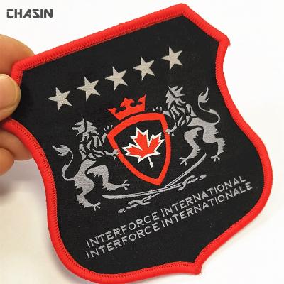 China Custom Name Logo Woven Badges Viable Custom New Design New Design Club Patches For Apparel for sale