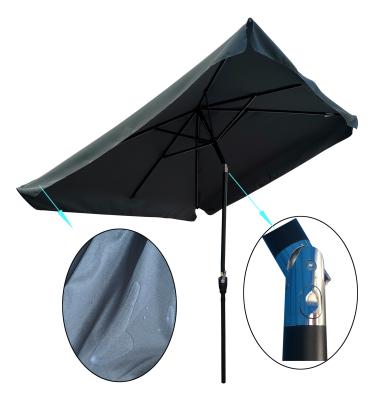 China Contemporary Outdoor Umbrella Waterproof Umbrella with Crank and Push Button Tilt for Swimming Pool Pool for sale