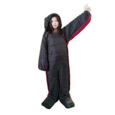 China Hybrid type 3 season shape clothing cotton outdoor camping or indoor home humanoid portable sleeping bag for sale