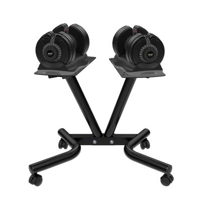 China Non Slip High Quality Black Adjustable Exercise Workout Dumbbell With Rack for sale