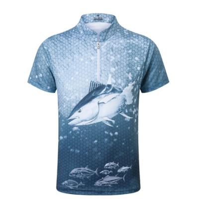 China 2DY006 Breathable Men's Clothing Shorts Sleeve High Quality Outdoor Fishing Quick Dry Fishing Shirt for sale