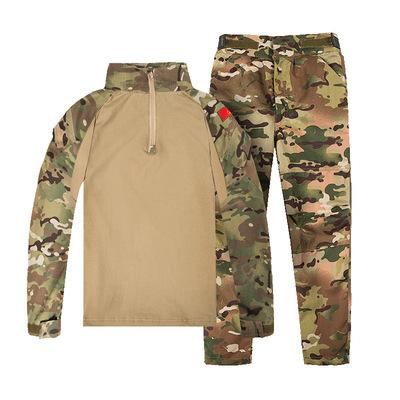 China LPJ087 Antibacterial Outdoor Camp Students Antibacterial Children's Camouflage Vacation Outdoor Activity Military Uniform Suit for sale