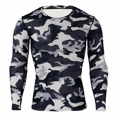 China LPJ083 Waterproof Camouflage Training Suit Long Sleeve T-Shirt Sports Casual Fitness Suit Tights for sale