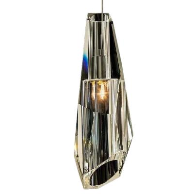 China Rustic Luxury Chandelier Decoration Pendant Light Fixtures Hanging Stair Crystal Chandelier Indoor Living Room Pendant Light Hotel for sale