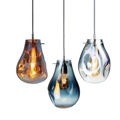 China Mid Century Craftsman Iron Moroccan Creative Multi Colored Light Glass Chandelier Hanging Lamp Led Pendant Lights With CE Certificate for sale