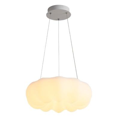 China Mid Century Modern Living Room Pumpkin Lamp Kids Room Lamp Dimmable Light Fixtures Creative Cloud Chandelier LED for sale