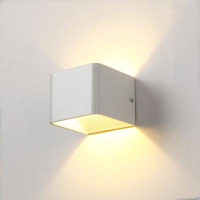 China Modern Modern LED Wall Light 6W Through Light Home Decor Aluminum Adjustable Lamps White Graphite Wall Lamps for sale