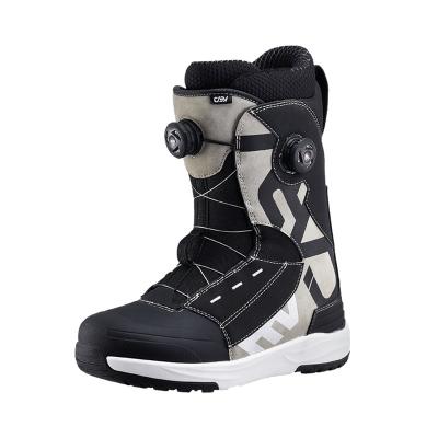 China Customized Professional Double Boa Ski Men and Women Ski Equipment Breathable Snowboard Boots for sale