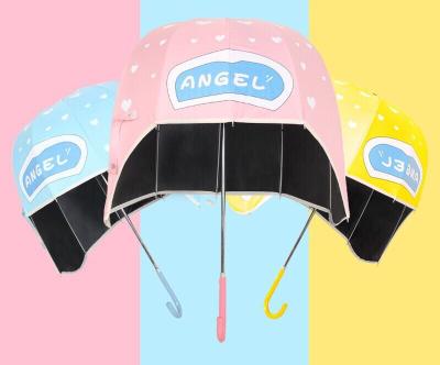 China Shop custom chinese wholesale colorful cute umbrella shape black gel rain child umbrella cute parasol for sale