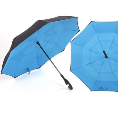 China All In 1 Pure Color Reverse Umbrella Double Layer Cheap Inverted Umbrella For Reversible Car Umbrella For Travel for sale