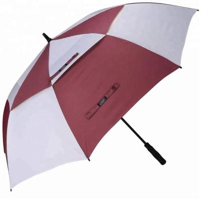 China canpoy automatic open straight umbrella windproof golf umbrella sale design fiberglass hot cheap promotional umbrella MOBILE golf double for sale