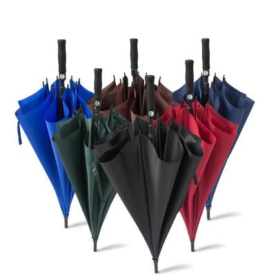 China Promotion golf umbrella cheap advertising MOBILE fiberglass golf auto open upright custom printing umbrella for sale