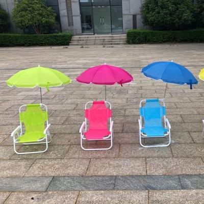 China Baby Beach Kids Easy Foldable Umbrella Cheap Folding Camping Chair Moon Outdoor Lightweight Easy-Carry Chairs With Umbrella for sale