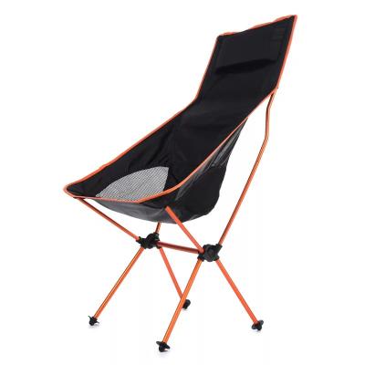 China Camping Wild Frontier Stretch Recliner Chair Moon Supply Easy-carry Outdoor Folding Chair Large Fishing Chair Aluminum Alloy Pillow for sale