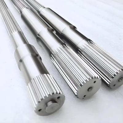 China German Material Single Key Shaft Diameter 10mm - 240mm Twin Screw Extrusion Shaft for sale