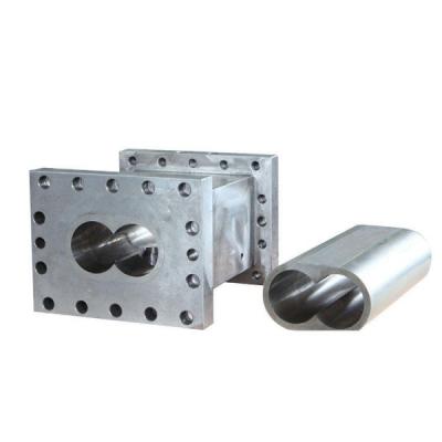 China Wear Resistant Polished Twin Screw Barrel Extruder Screw Housing Sandblasted Nitrided Surface for sale