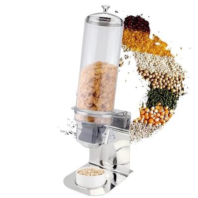 China sustainable & OKEY 4L Stainless Steel Food Dispenser Cereal Dispenser Hygienic Dry Food Storage Container For Hotel Restaurant for sale