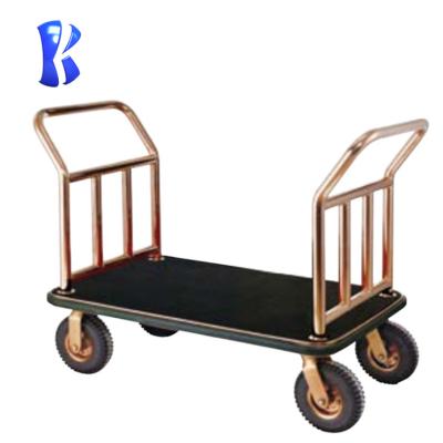 China OKEY Modern Popular Luxury Four Wheels Lobby Hand Baggage Trolley Town Crier Baggage Trolley Trolley for sale