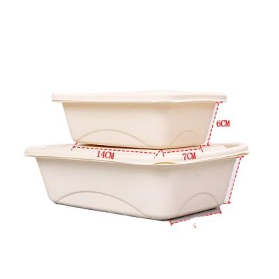 China Eco Friendly Disposable Customizable Food Disposable Bamboo Fiber Biodegradable Bowl Take Away Pulp Container Space Party Gifts Travel Kitchen Beer Discount Camping for sale