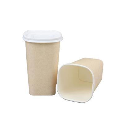 China Eco Friendly Disposable Customizable Disposable paper soup cup with lid custom printing eco friendly cups for soup Wholesale 12oz 16oz Single Wall Dispo for sale