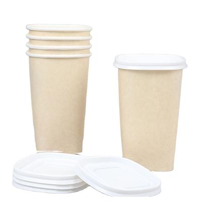 China Eco Friendly Disposable Customizable Disposable paper soup cup with lid custom printing eco friendly cups for soup Wholesale Printing 8oz 12oz 16oz Single Wall Dispo for sale