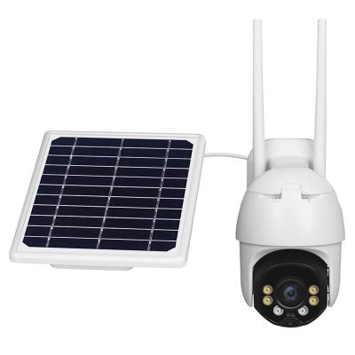 China Wireless Security Camera WIFI Security Camera Support Solar Powered PTZ Video Surveillance Light For Home Work With Solar for sale