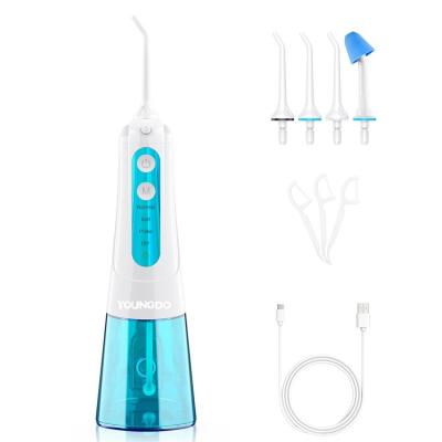 China YOUNGDO 2021 car mini water flosser diy teeth cleaner car water flosser toothbrush mode 300ml dental oral rinser for sale