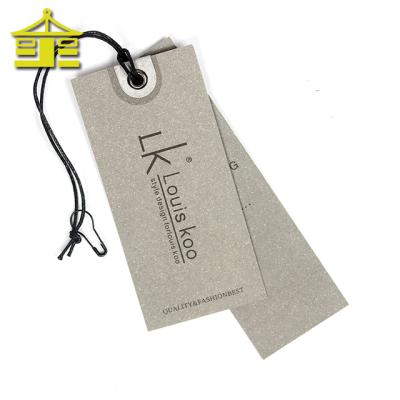 China Super Viable Custom Shoe Recycled Garment Paper Hang Tags Clothing Label String Brand China Apparel Tag for sale