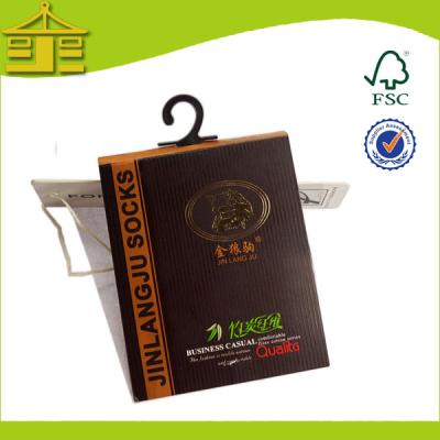 China New Sustainable Luxury China Design Custom Printed Hanger Cardboard Tags Custom Label For Socks for sale