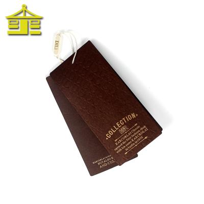 China Custom size brand name swing fast luxury jeans garment custom swing tag, paper hang tags for clothing for sale