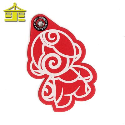 China Warranty Sustainable Printed Cases New Plastic Jeans Embossed Garment Stickers Recycled Paper China PVC Custom Hangtag for sale