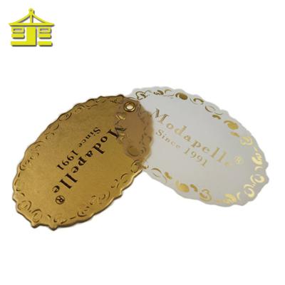 China Viable fancy swimwear garment accessories china design custom printed brand logo pvc china plastic hang apparel tag for sale