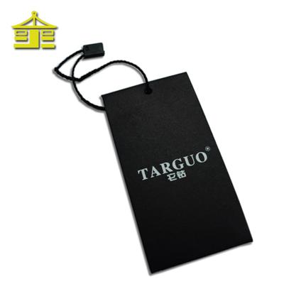 China Viable Craft Wholesale Price Garment Paper Accessories Hanging Custom Fabric Swing Tag For Clothing for sale