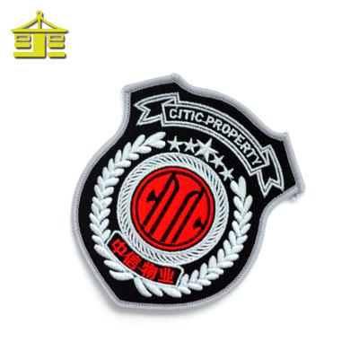 China 3D Brand Logo Garment Woven Badge Custom Woven Patch For Apparel for sale