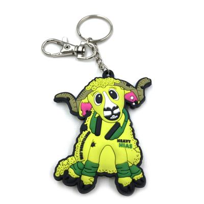 China Custom Promotion Gift Logo Key Chain PVC Embossed Soft Key Chain 2D / 3D Rubber PVC Key Chain for sale