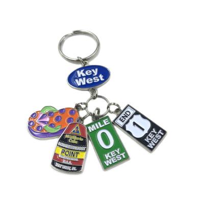 China 2020 Durable Custom Key Chain Manufacturer Enamel Metal Keychains Multiple Keychains for sale