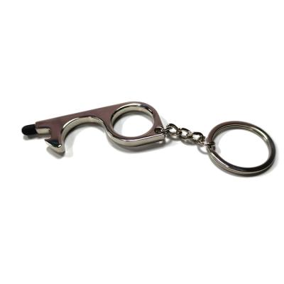 China Car Key Accessories Custom Metal Key Chain Key Chain No Touch Door Opener Key Chain for sale