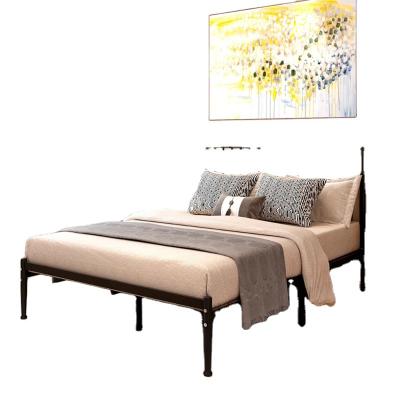 China Storage Metal Bed Frame 12 Inch Mattress Base With Tall Headboard Short Footboard for sale